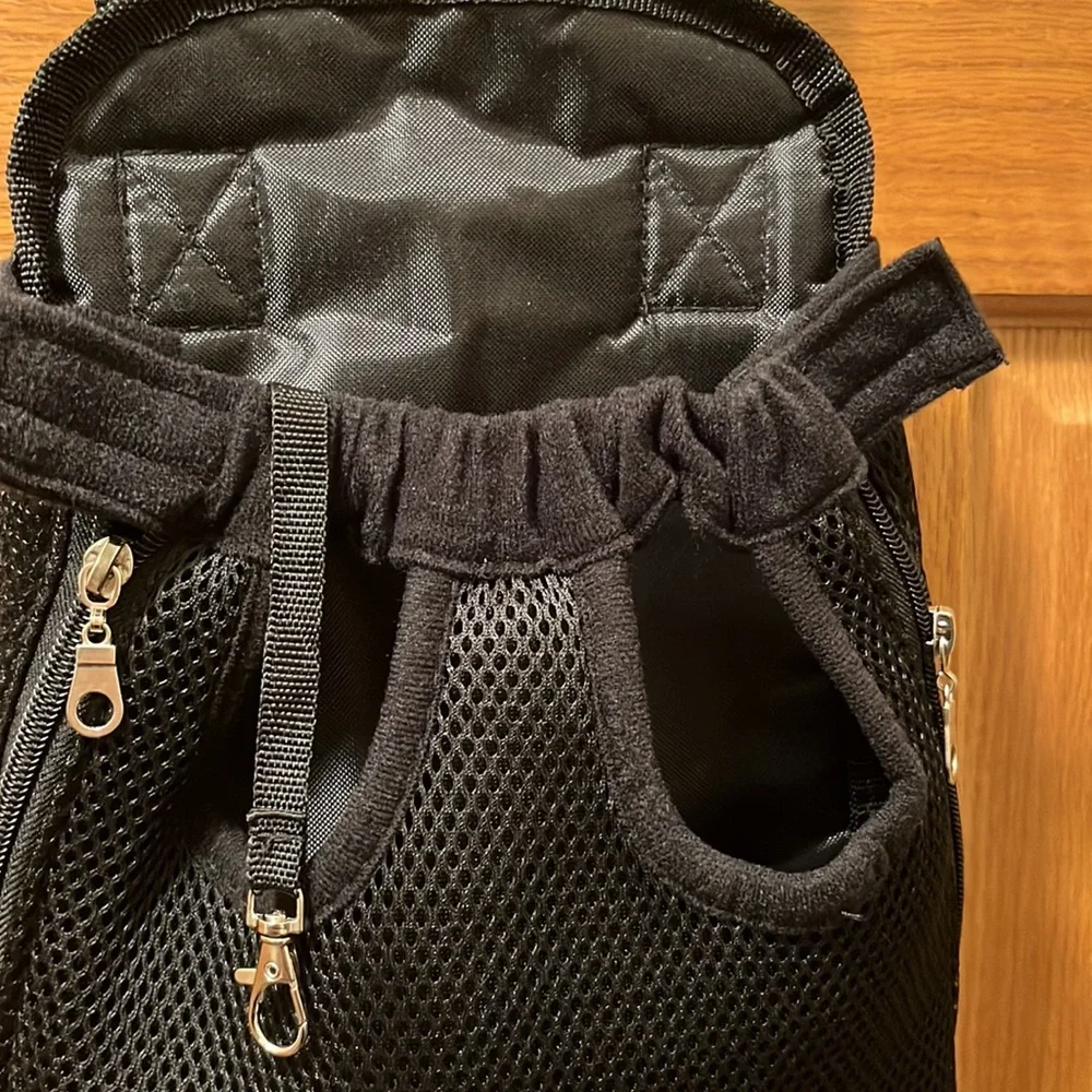 NWOT Medium black pet backpack